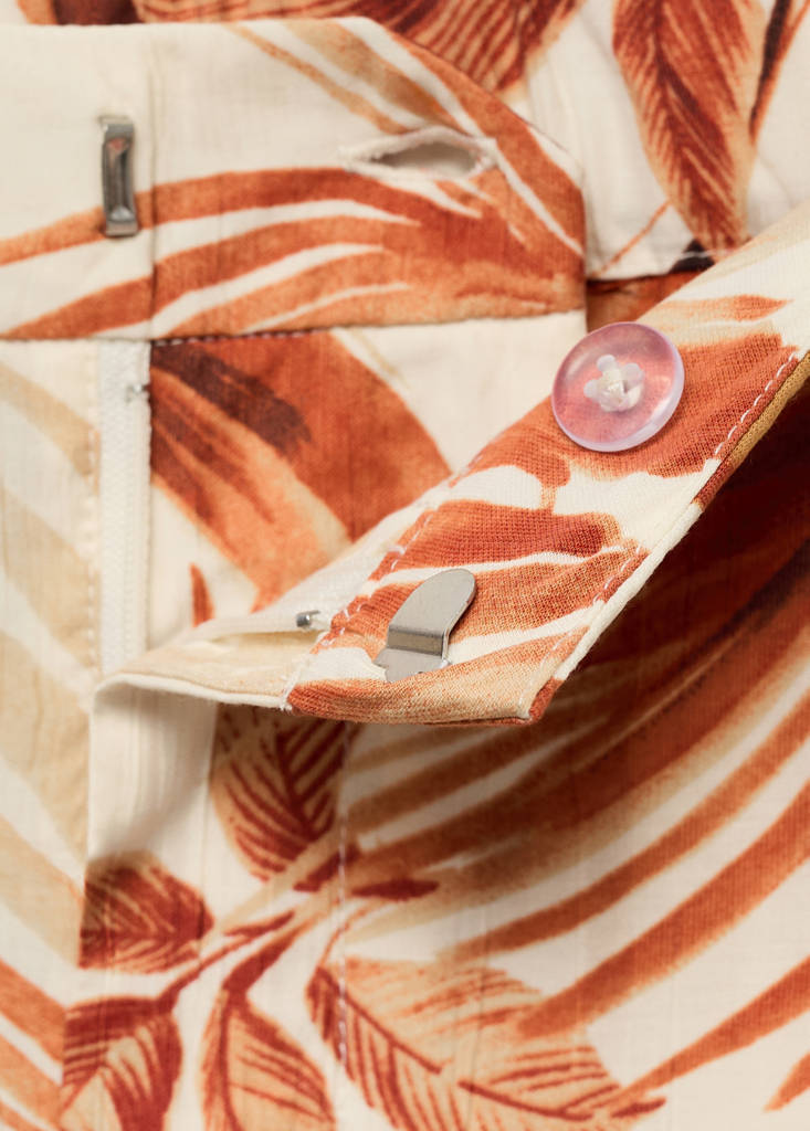 Straight-leg trousers with palm tree print — Off White