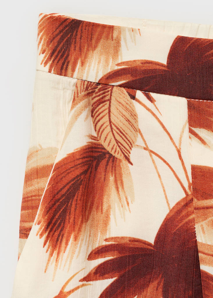 Straight-leg trousers with palm tree print — Off White