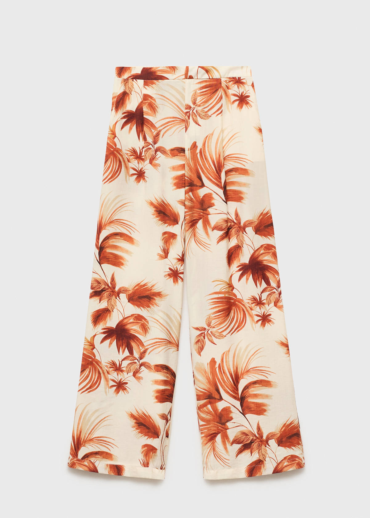 Straight-leg trousers with palm tree print — Off White