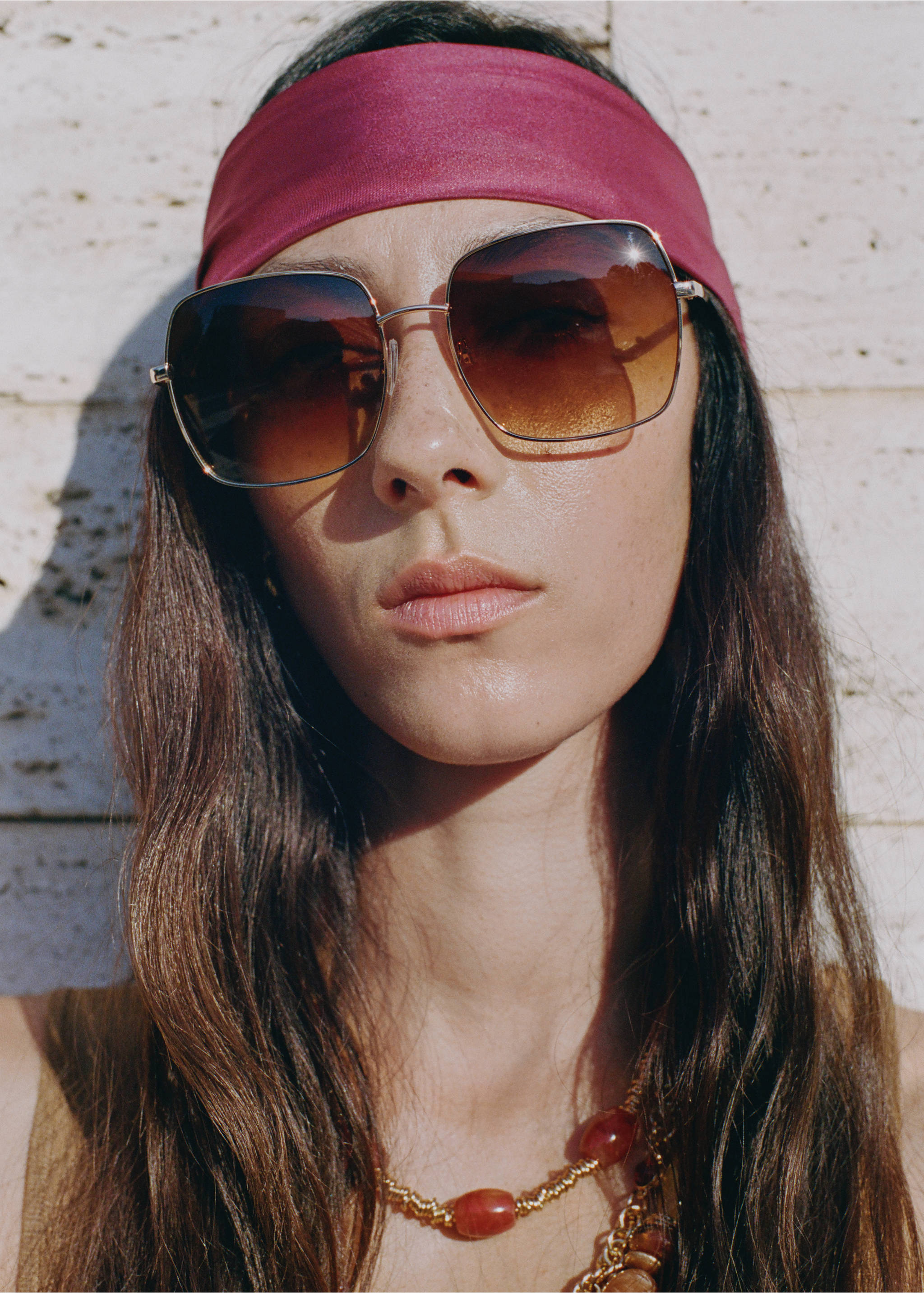 Square metallic frame sunglasses - General plane, Gold. Ref: 17082908-00.