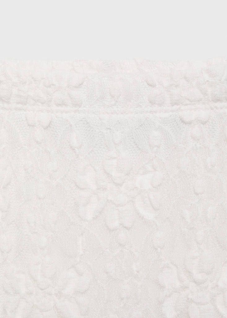 Lace midi skirt — White