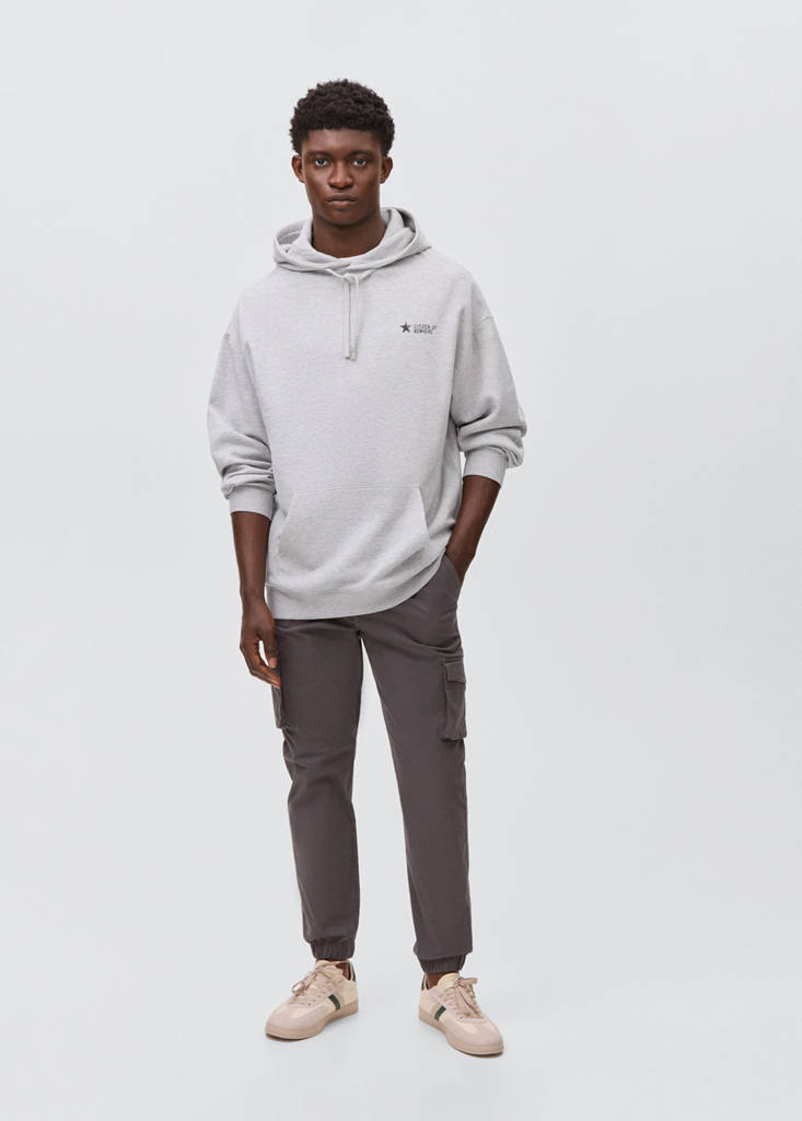 Printed hoodie — Medium Heather Grey