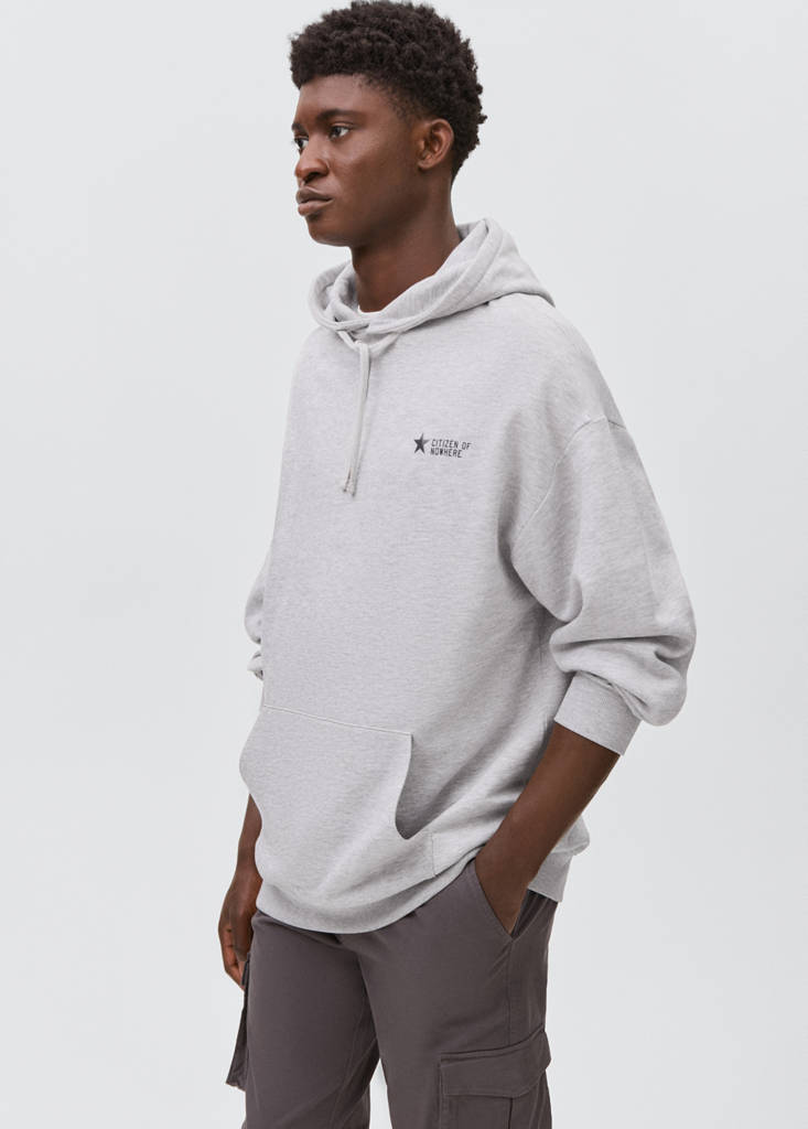 Printed hoodie — Medium Heather Grey