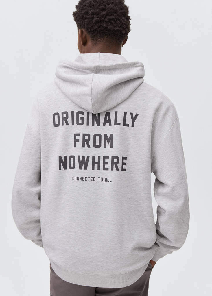 Printed hoodie — Medium Heather Grey