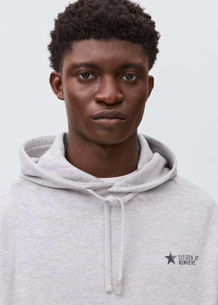 Printed hoodie — Medium Heather Grey