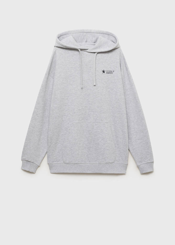 Printed hoodie — Medium Heather Grey