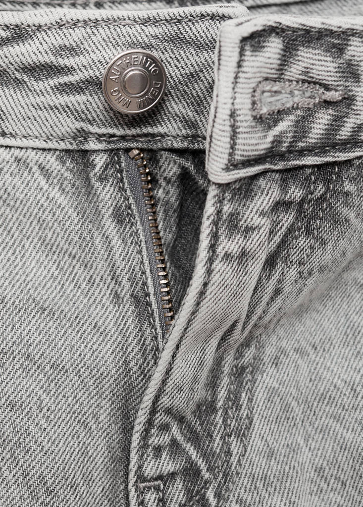 Wide leg jeans with turned-up hem — Denim Grey