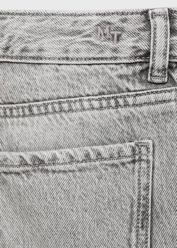 Wide leg jeans with turned-up hem — Denim Grey