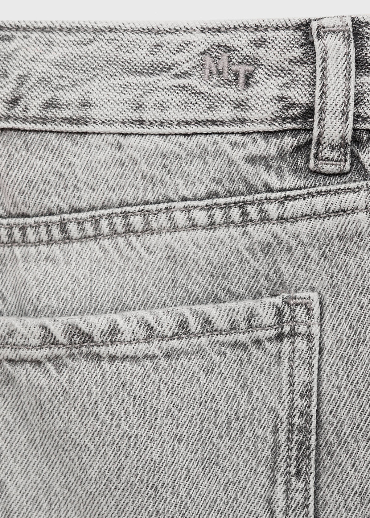 Wide leg jeans with turned-up hem — Denim Grey