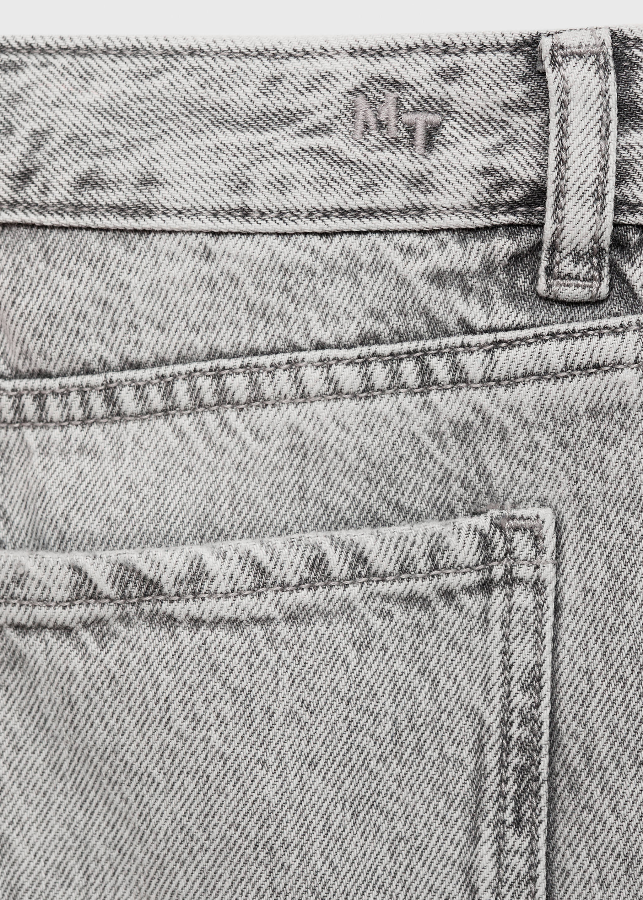 Wide leg jeans with turned-up hem - Details of the article 0