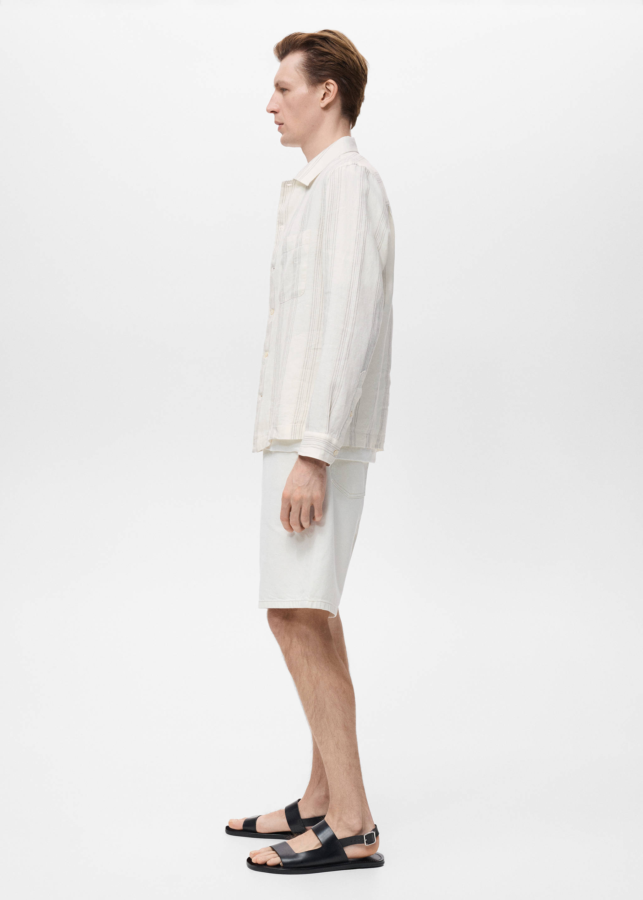 Lniana koszula wierzchnia w paski - Szczegóły artykułu 2