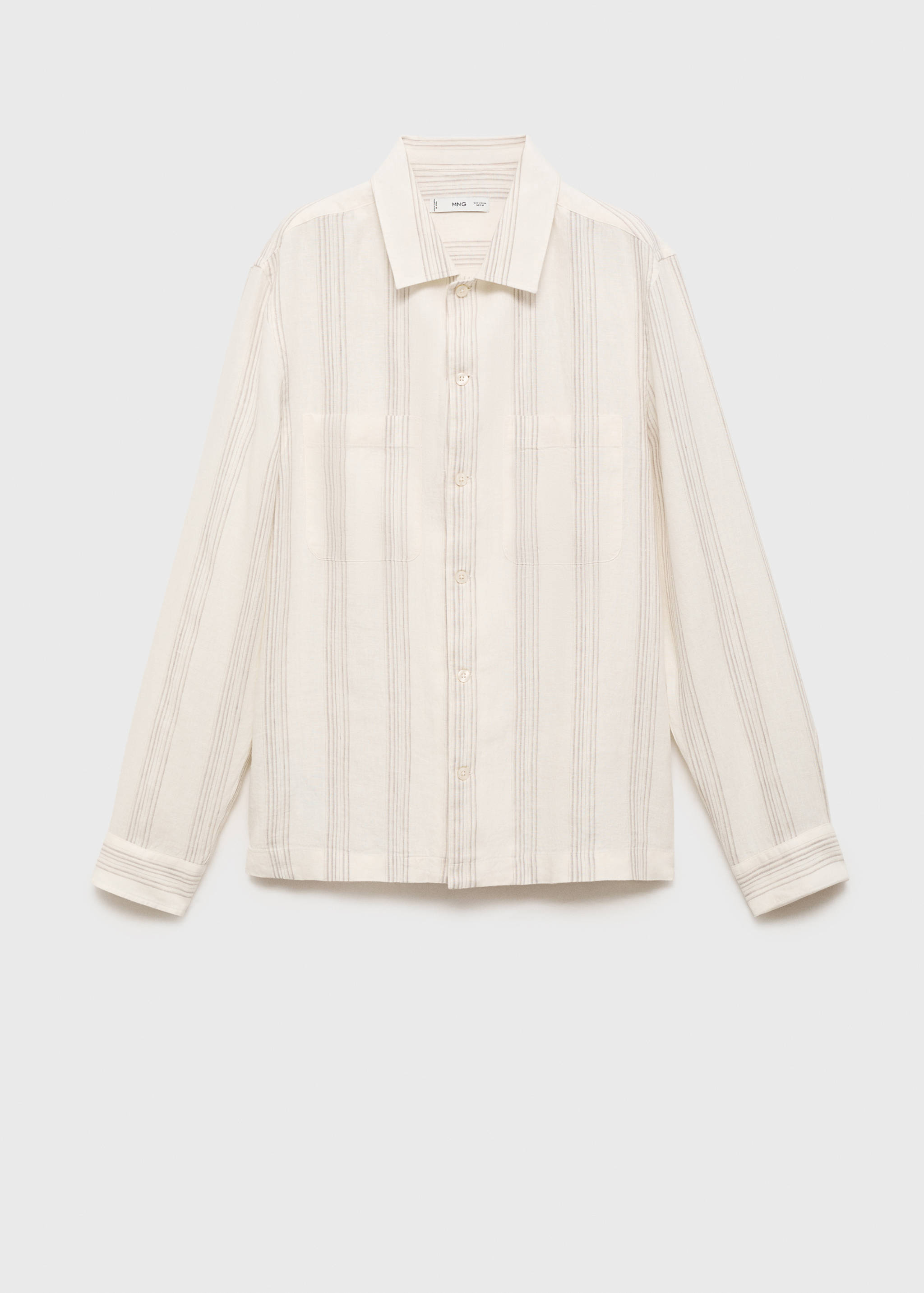 Lniana koszula wierzchnia w paski - Artykuł bez modela/modelki