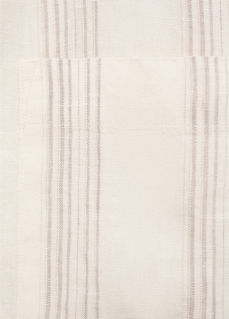 Striped linen overshirt — Off White
