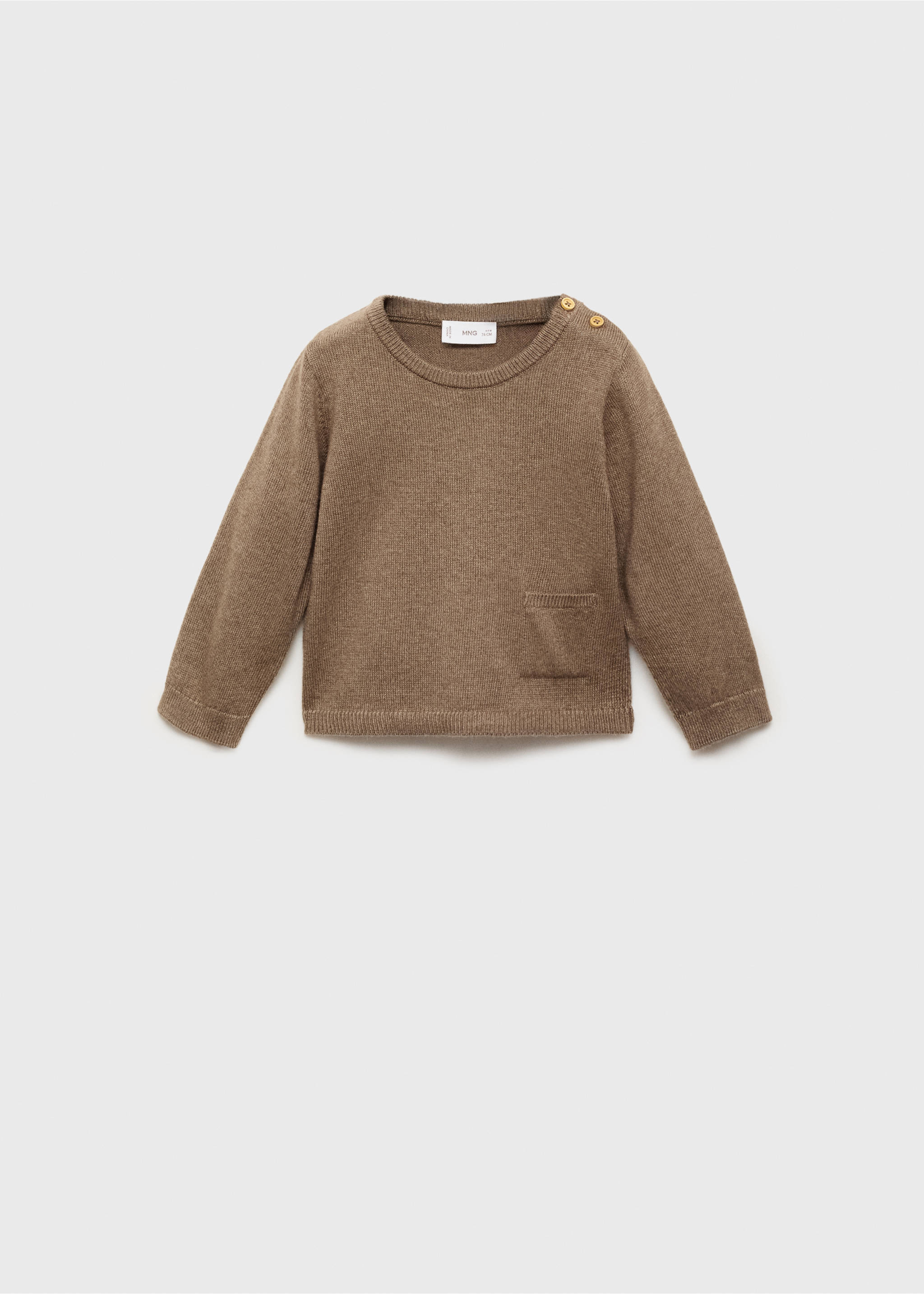 Jersey punto bolsillo - Artículo sin modelo, Marrón medio. Ref: 17082914-00.