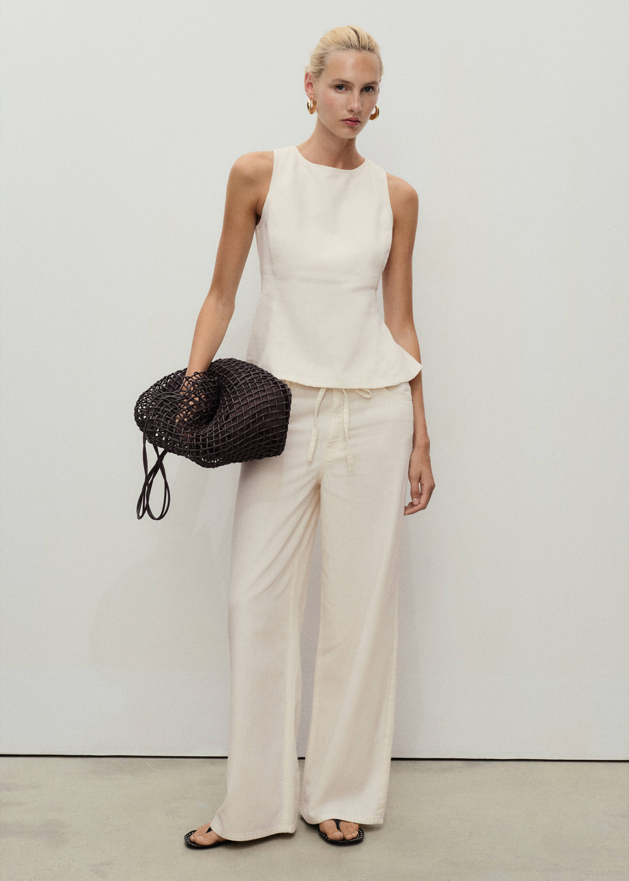 Ausgestelltes Denim-Top - Allgemeine Ansicht