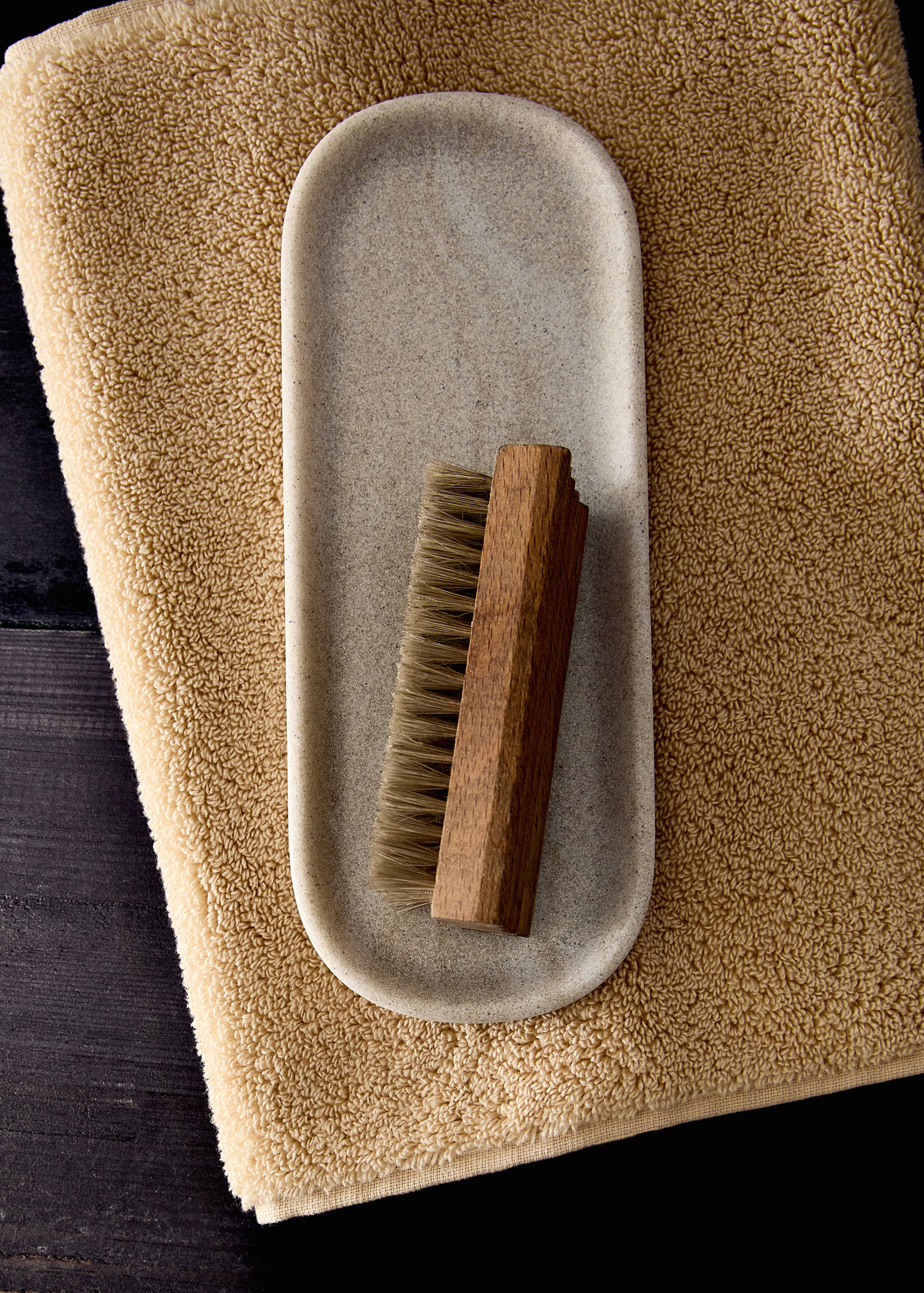 Marble-effect resin bath tray - General plane