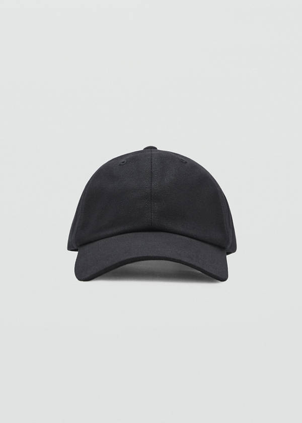 Cotton visor cap — Navy