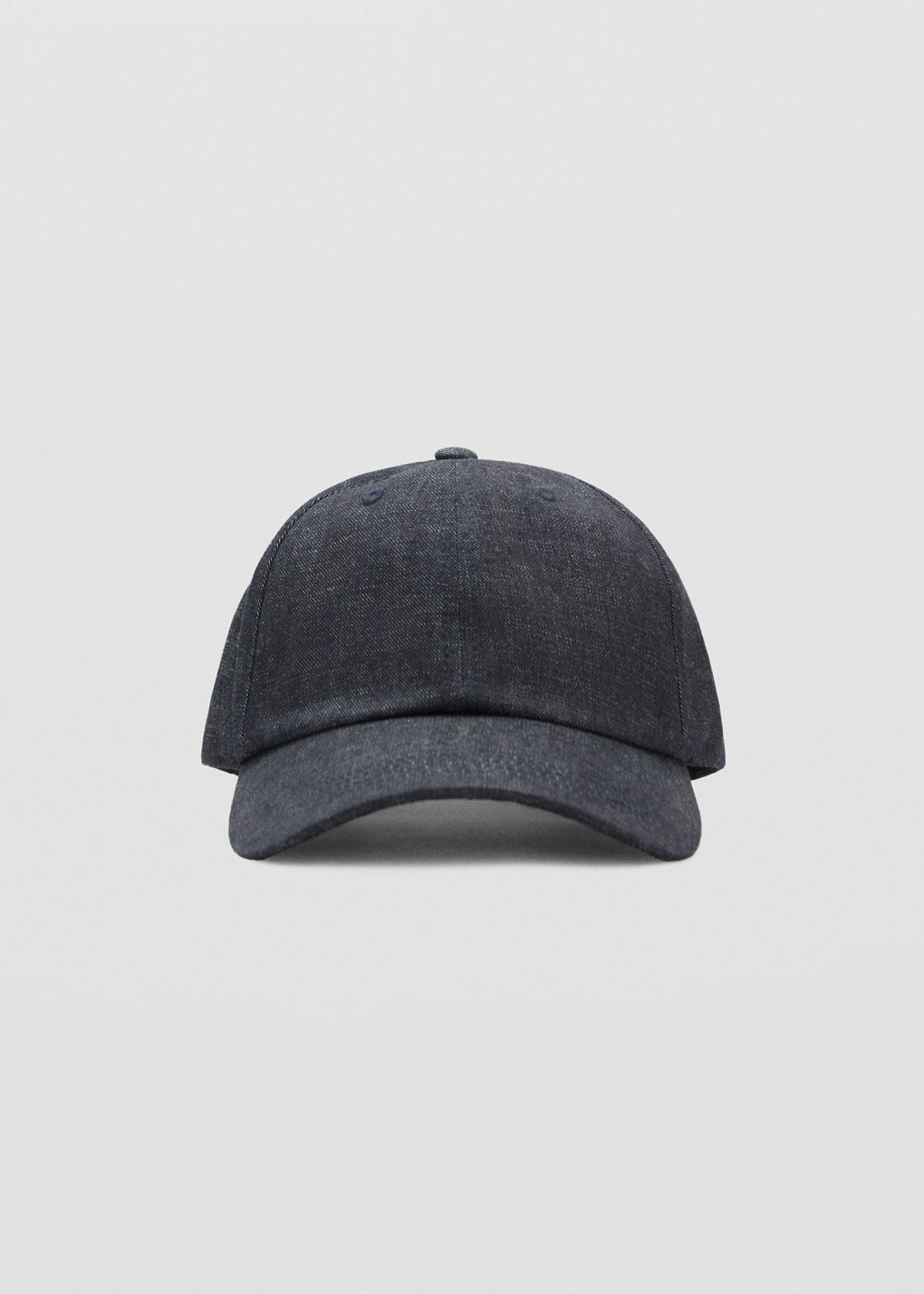 Cotton visor cap — Black
