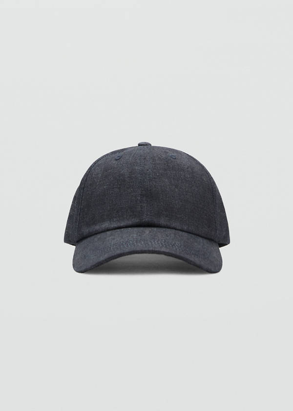 Cotton visor cap — Black
