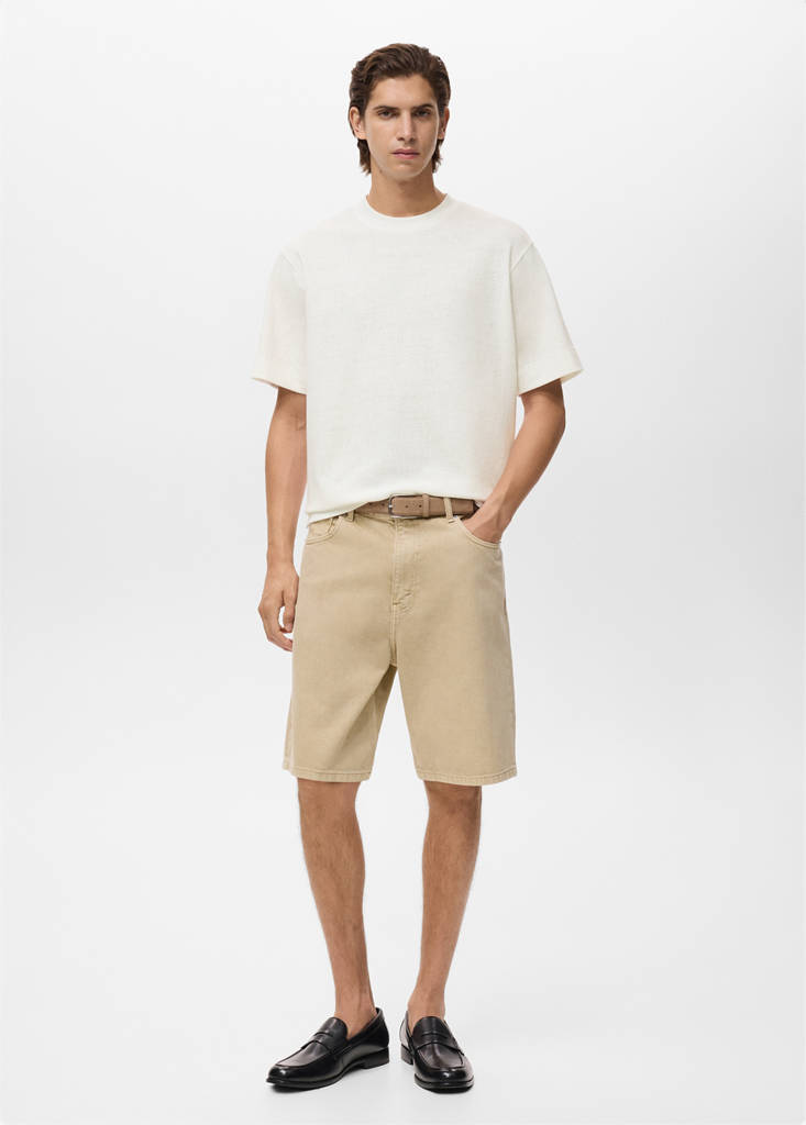 Textured cotton T-shirt — Off White