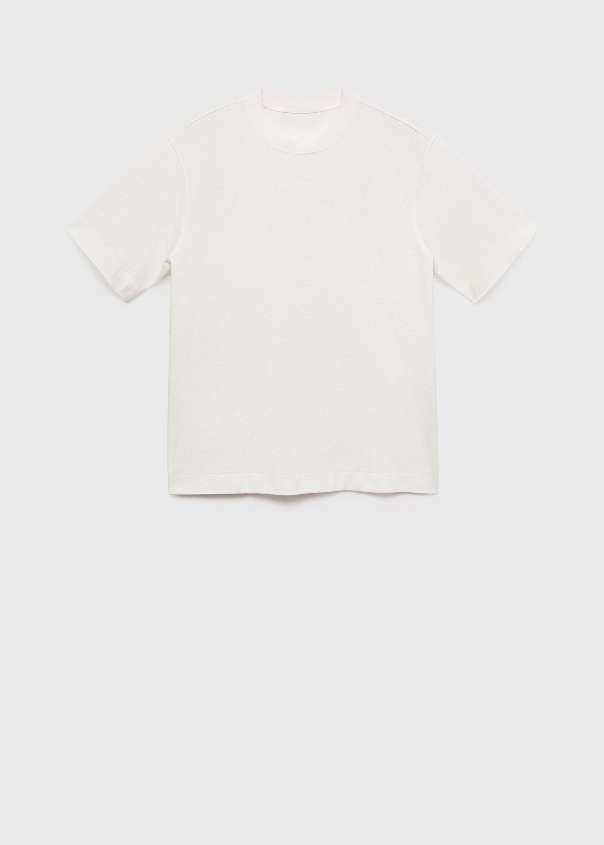 Textured cotton T-shirt - Article without model