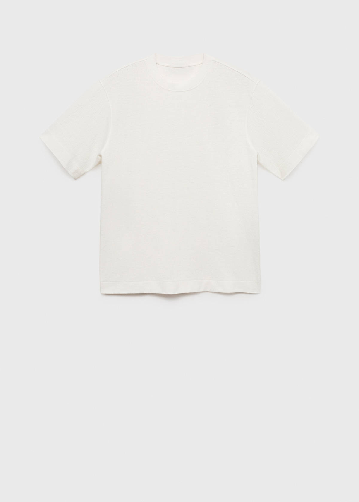 Textured cotton T-shirt — Off White