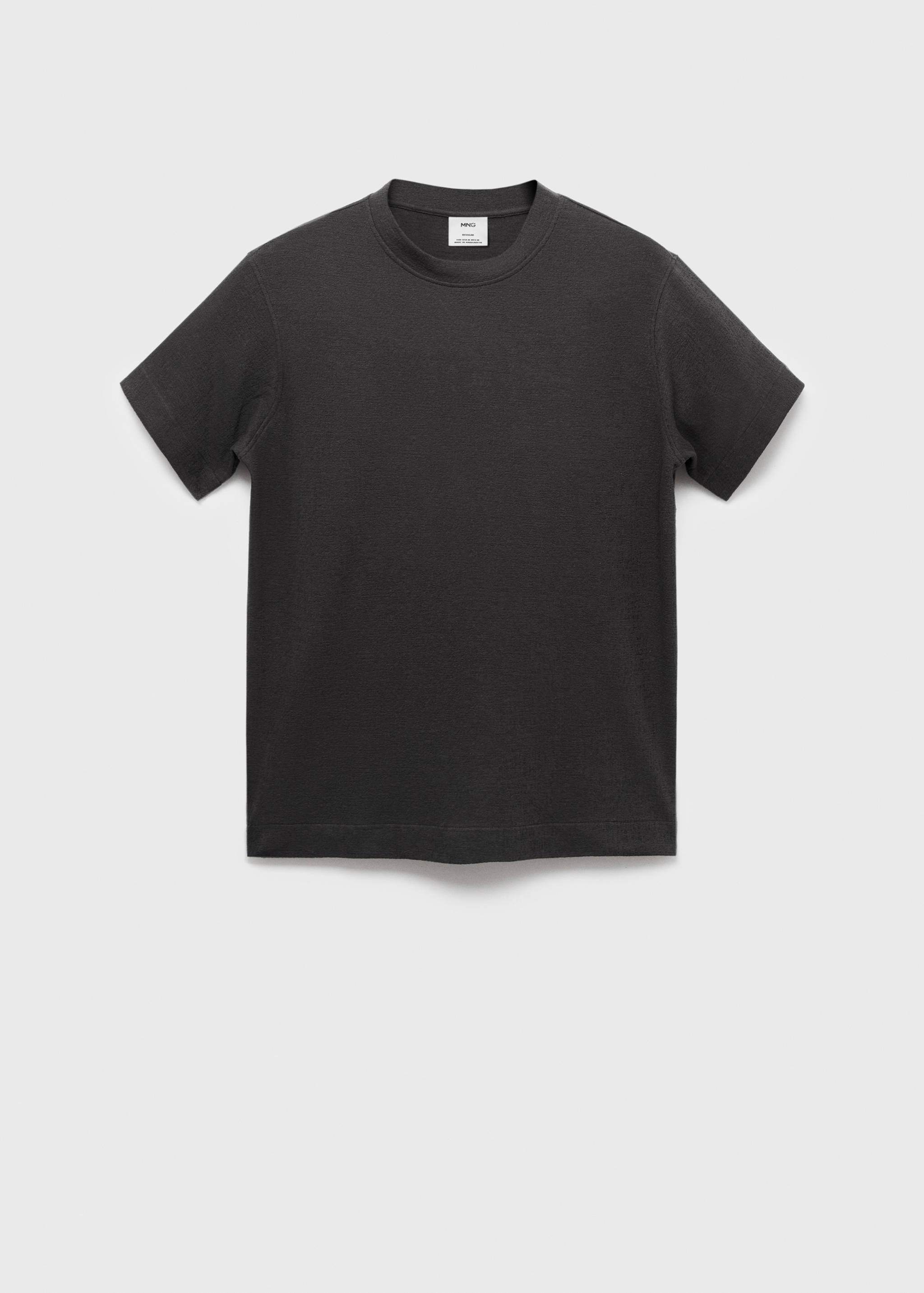 Textured cotton T-shirt - Article without model