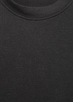 Textured cotton T-shirt — Charcoal 8