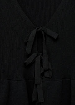 Knitted cardigan with ties — Black 6