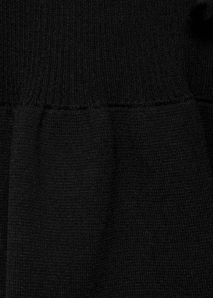 Knitted cardigan with ties — Black