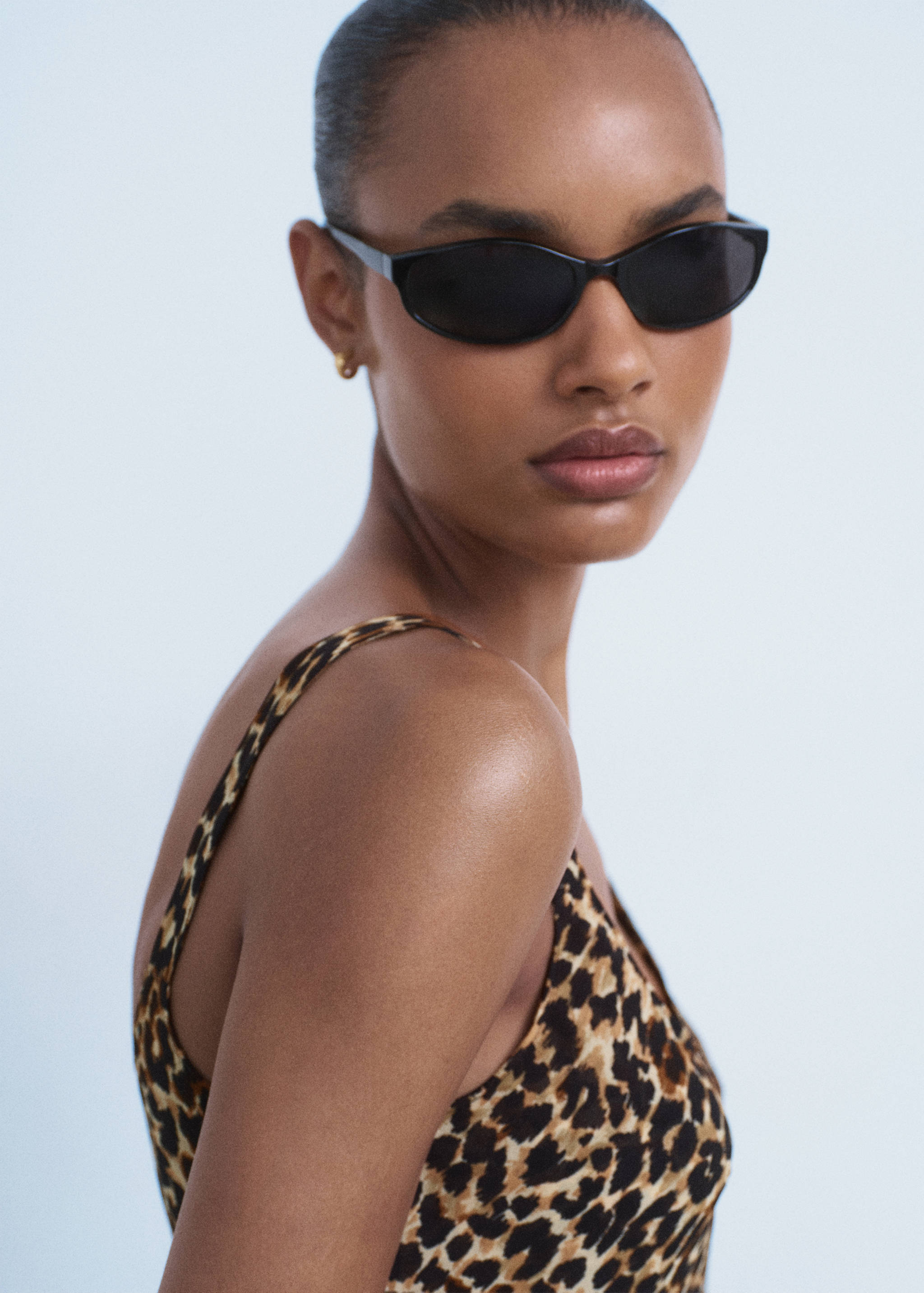 Φόρεμα μίντι λεοπάρ - Λεπτομέρεια του προϊόντος 1