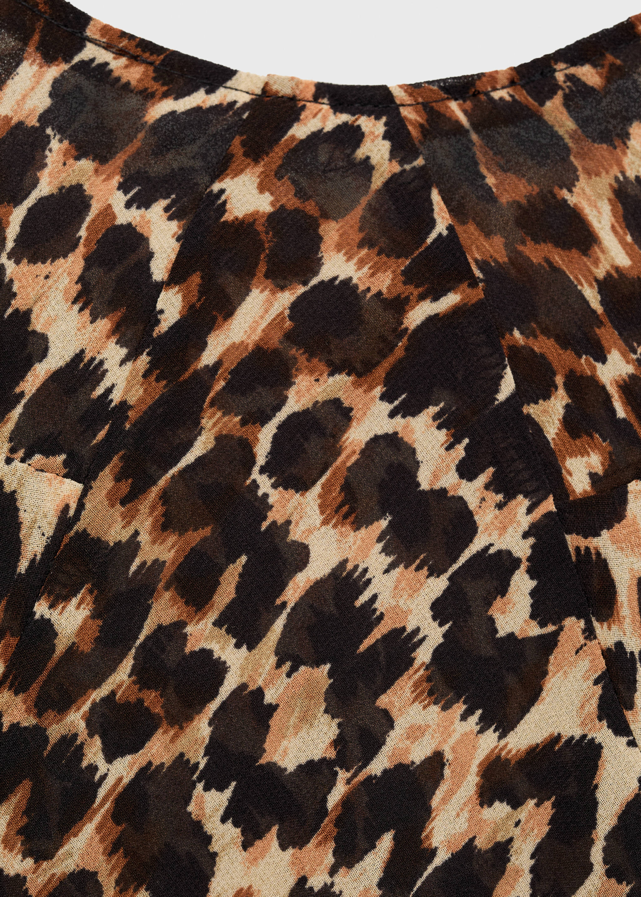 Φόρεμα μίντι λεοπάρ - Λεπτομέρεια του προϊόντος 8