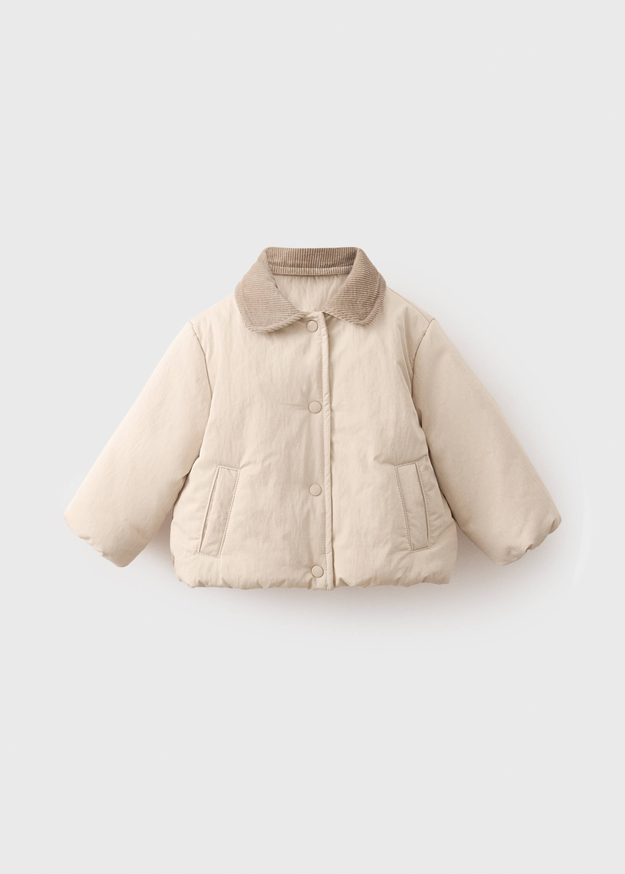 Quilted anorak with contrasting collar - Article without model