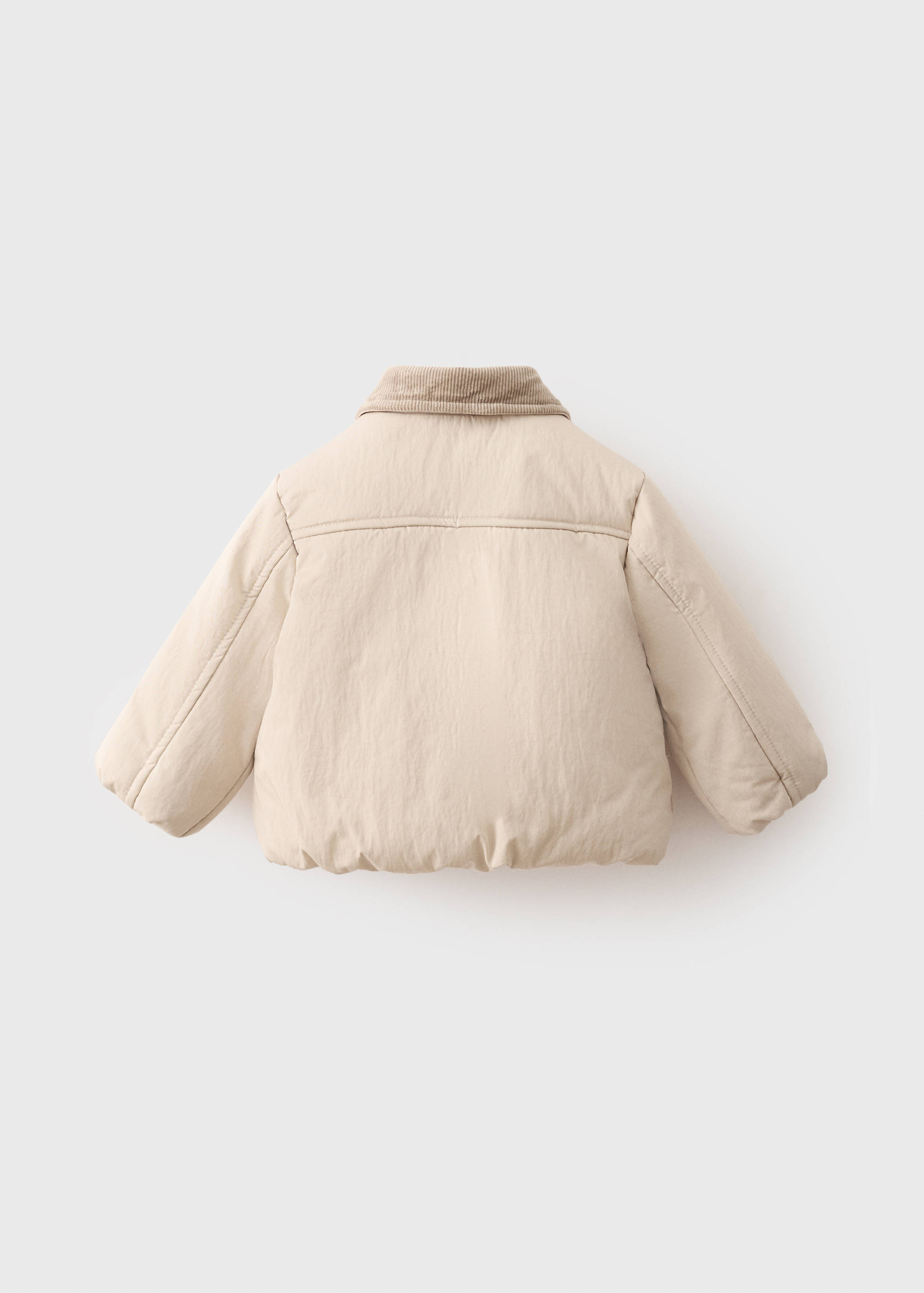 Quilted anorak with contrasting collar - Reverse of the article