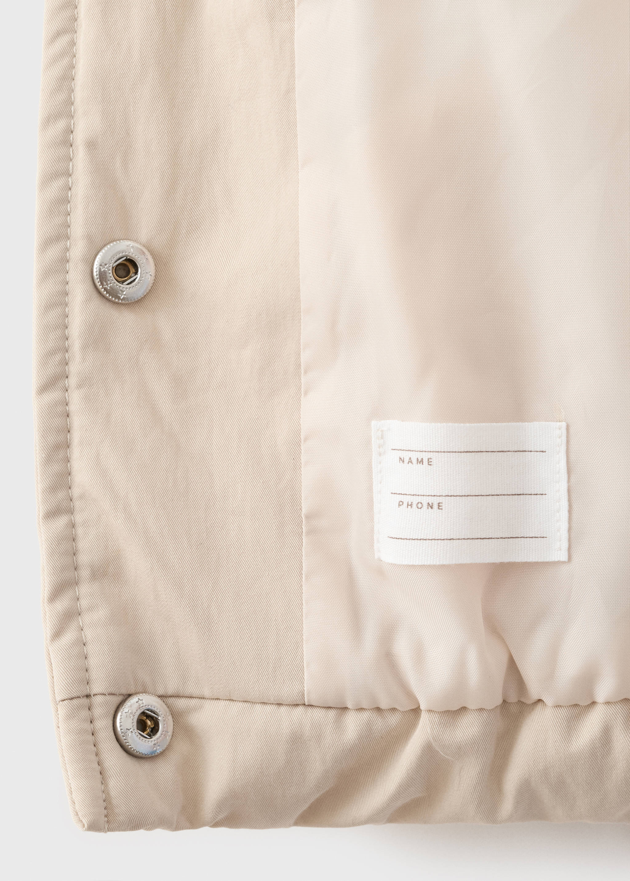 Quilted anorak with contrasting collar - Details of the article 0
