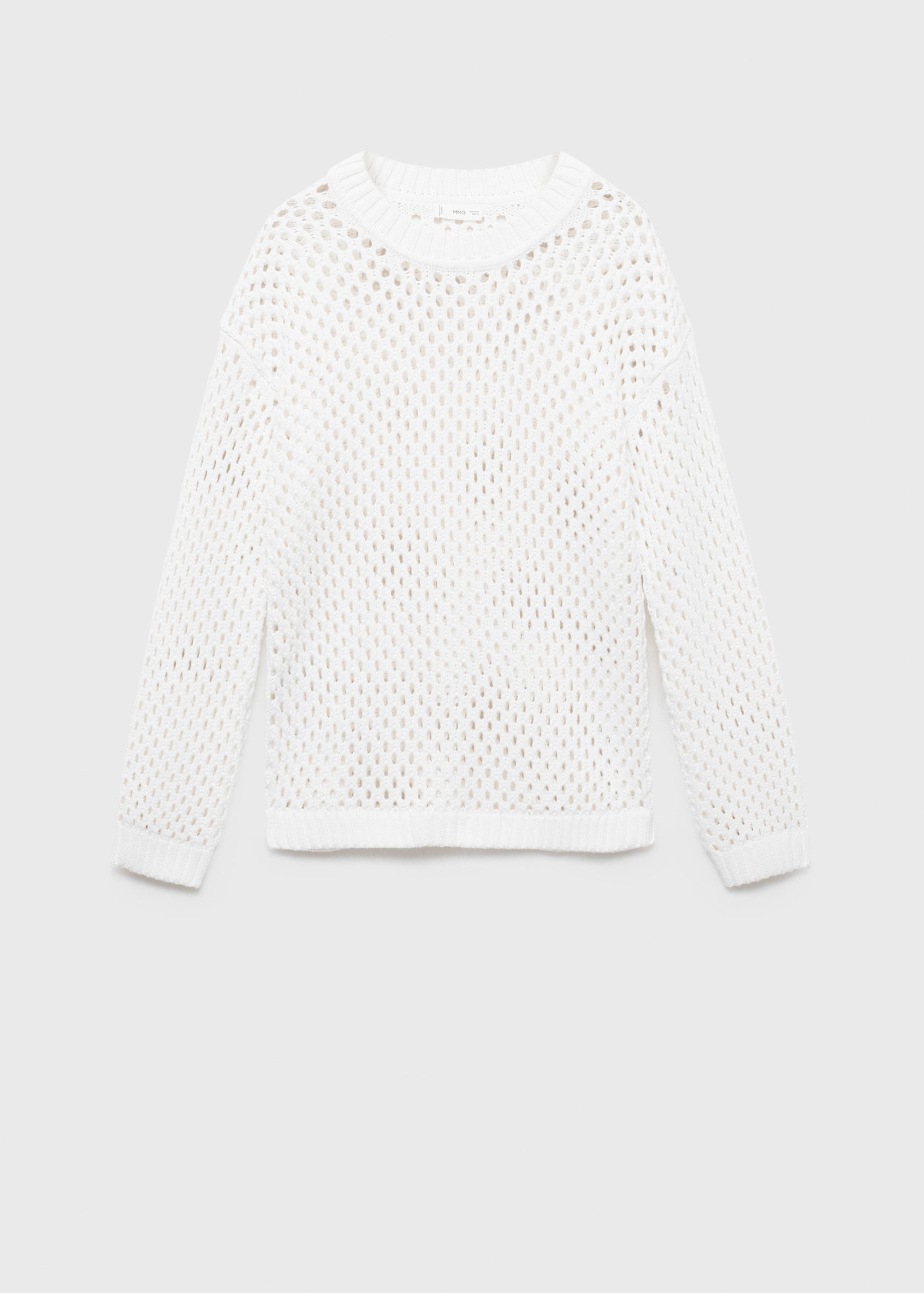 Knit sweater with lace pattern - Article without model