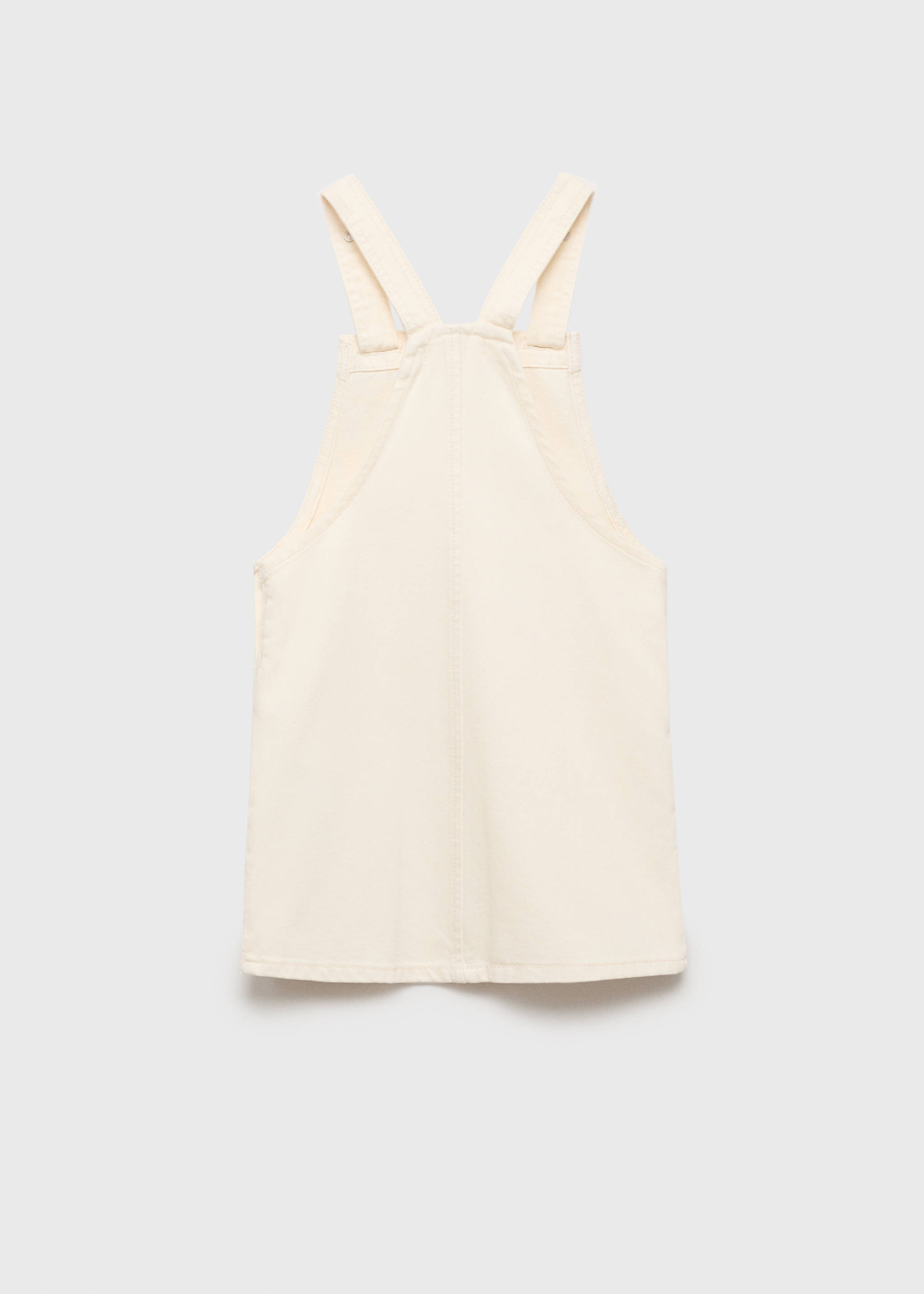 Short denim pinafore - Reverse of the article