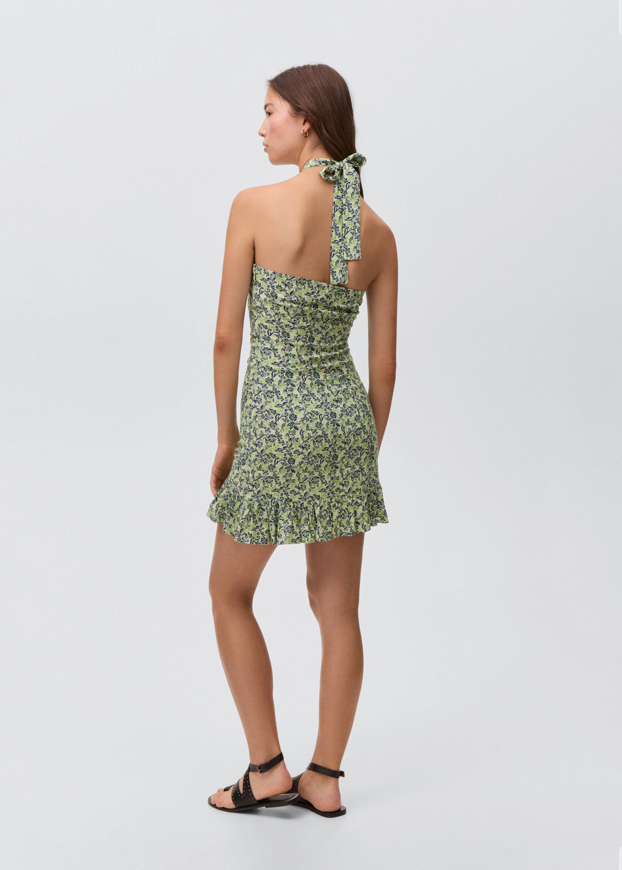 Floral-print halter dress - Reverse of the article