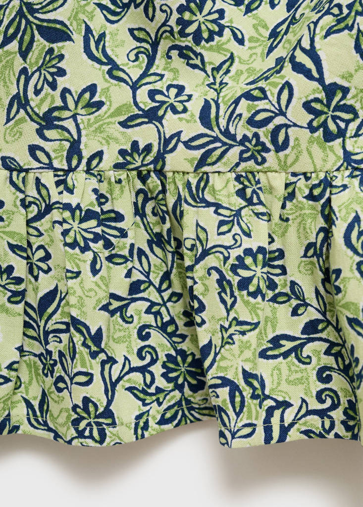 Floral-print halter dress — Pastel Green