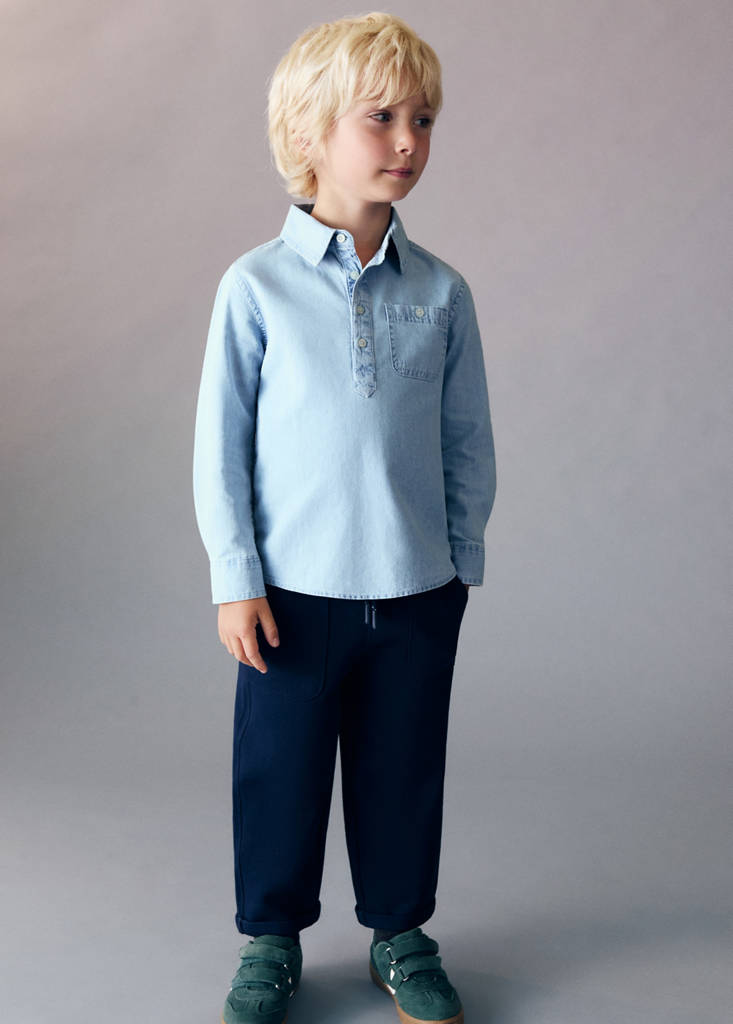 Pocket denim shirt — Light Blue