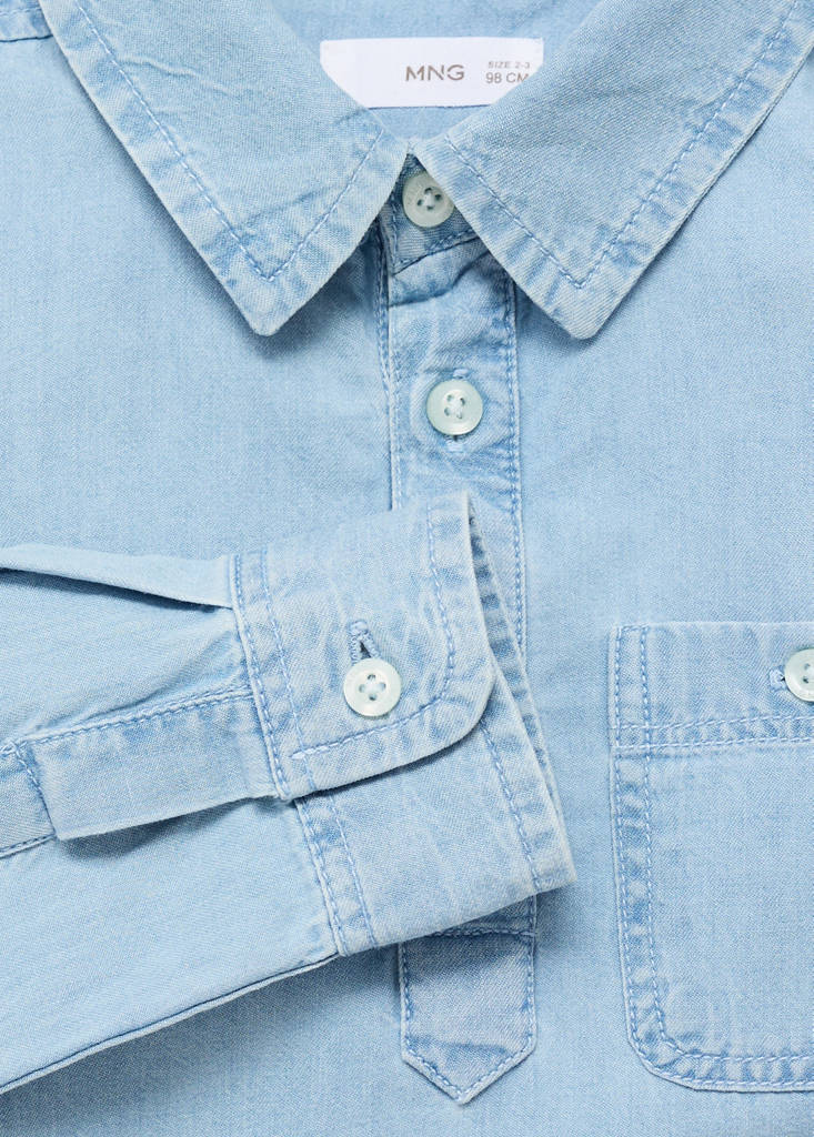 Pocket denim shirt — Light Blue
