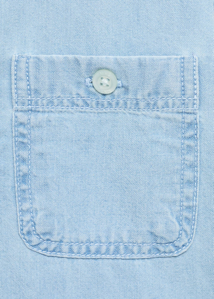 Pocket denim shirt — Light Blue