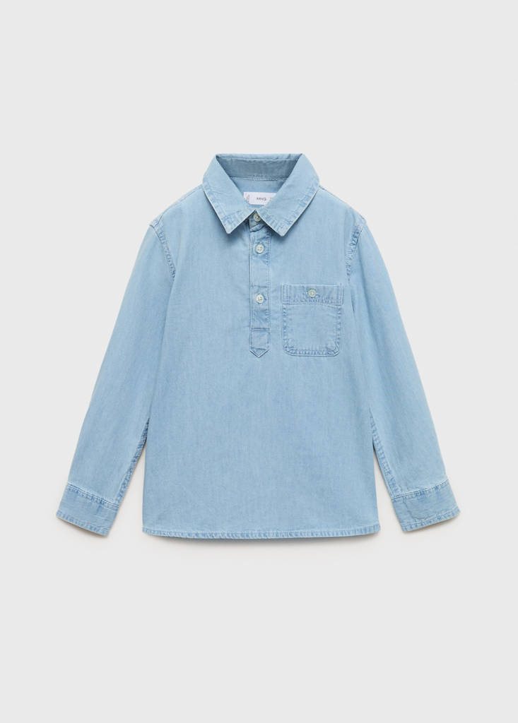 Pocket denim shirt — Light Blue