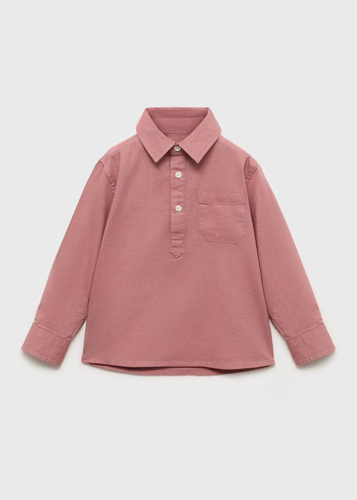 Cotton polo-neck shirt - thumbnail 2