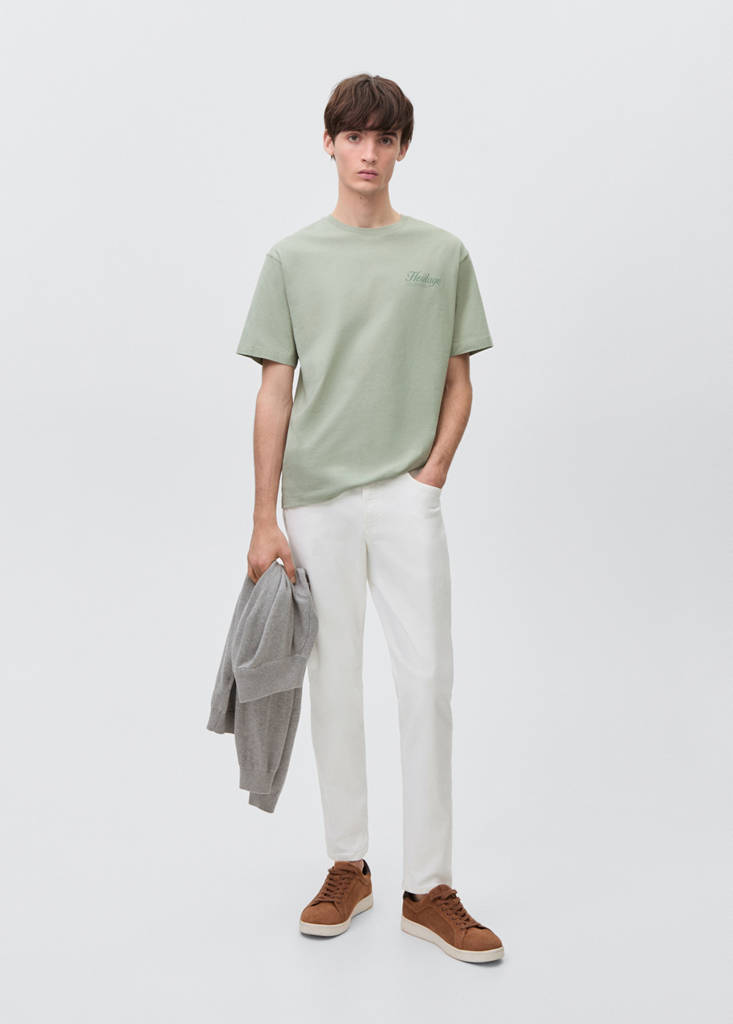 Straight fit jeans — White
