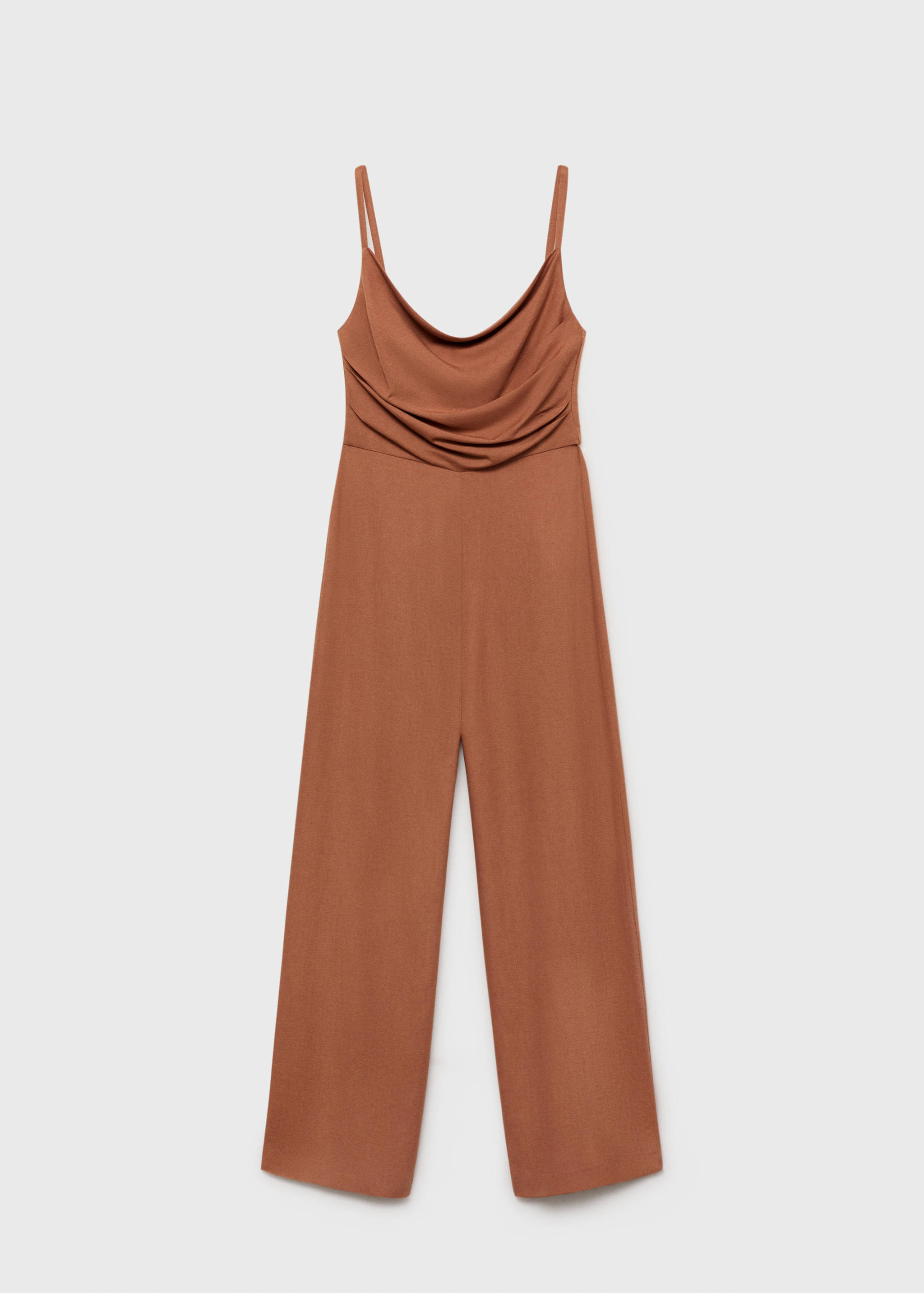 Long jumpsuit with draped neckline - Article without model
