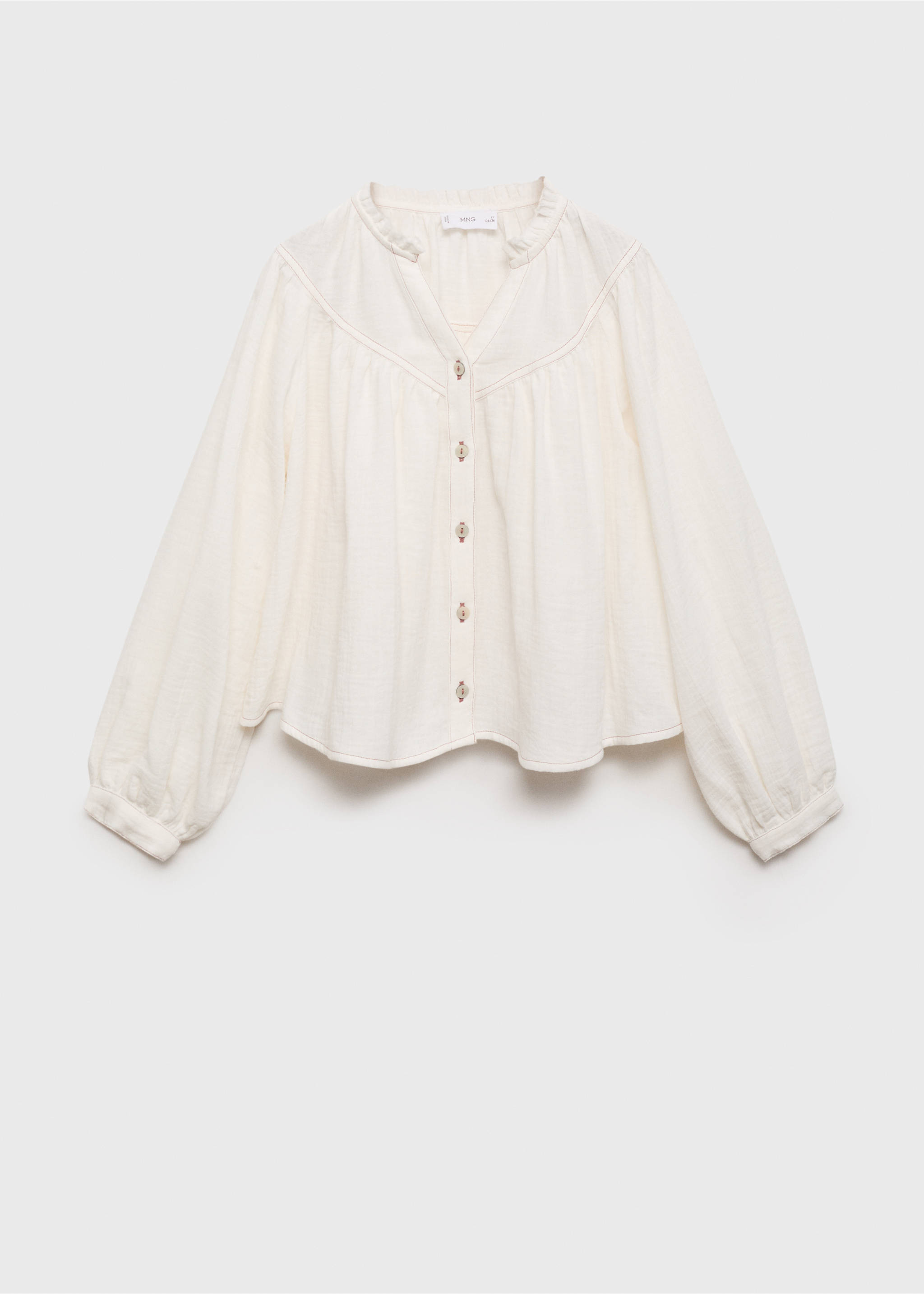 Chemise manches bouffantes - Article sans modèle, Écru. Ref: 17083282-00.