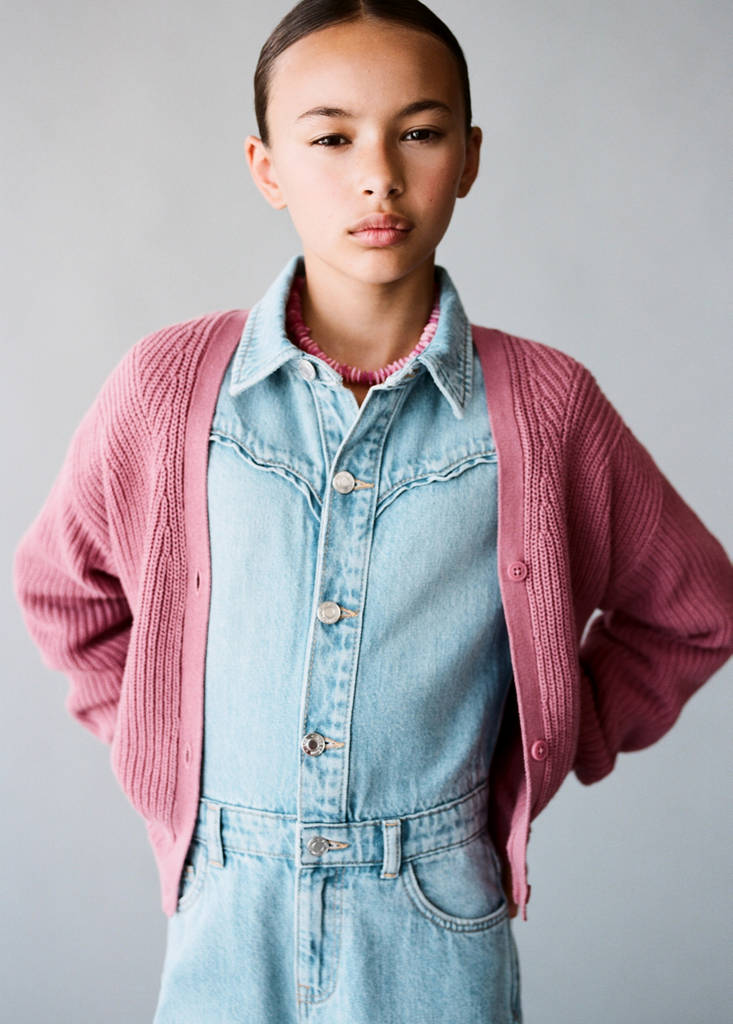 Long denim jumpsuit — Light Blue