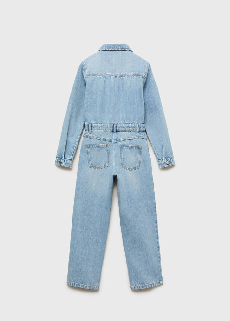 Long denim jumpsuit — Light Blue