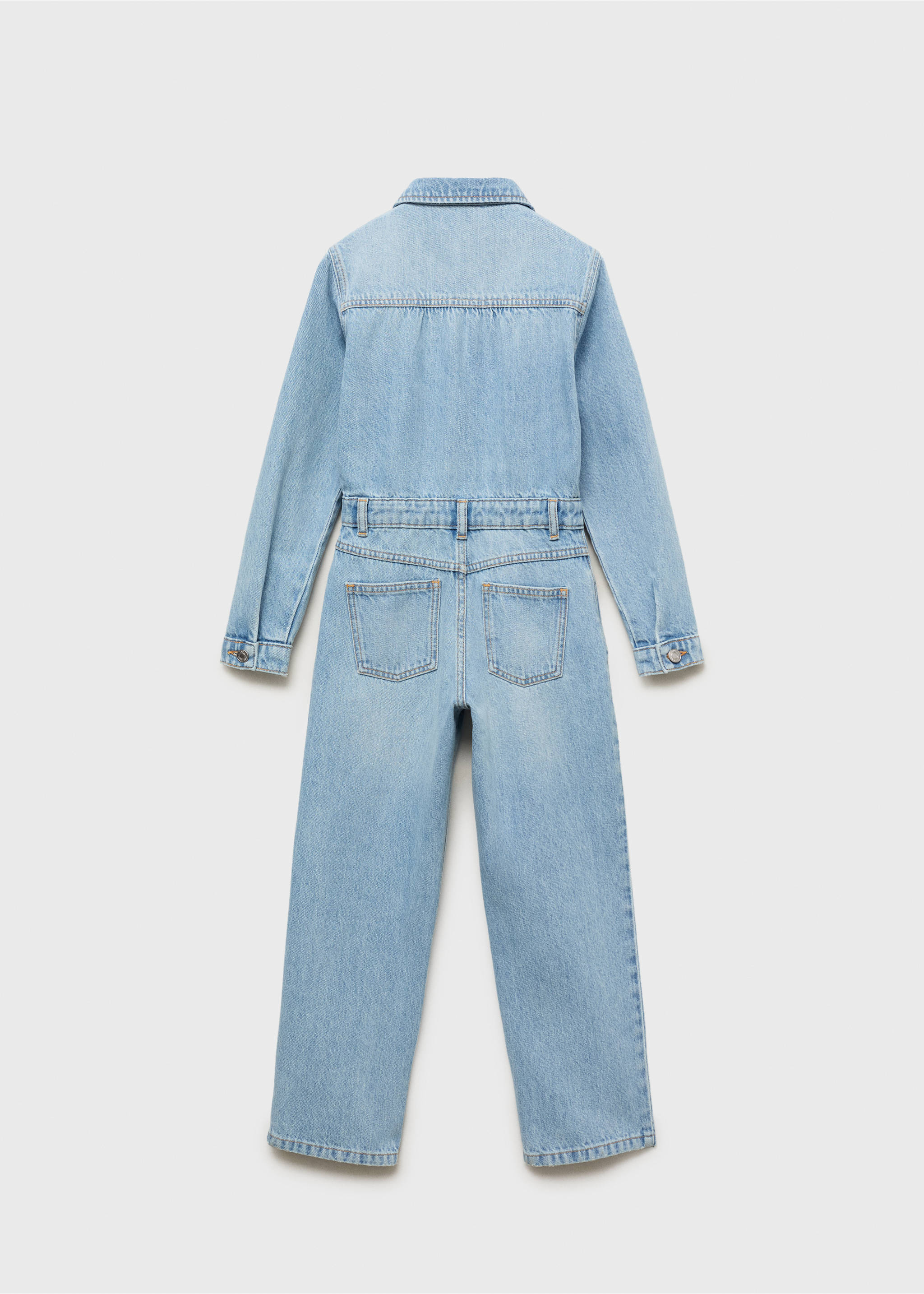 Combi-pantalon denim - Verso de l’article, Bleu clair. Ref: 17083283-00.